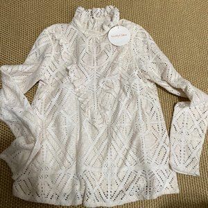 See By Chloe Beautiful MILK Knit Lace Top - Soft and Delicate